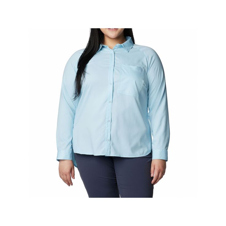 Whether you're relaxing at home or on-the-go, this women's button-front top from Columbia is just what you need!Finding the perfect fit and size for women's clothing requires basic measurements of your chest, waist, hips and inseam. Use this guide to learn more about sizing and everything Kohl's has to offer in women's fashion. FEATURES Collared neckline Long sleeves Omni-WICK™ fabrication UPF 50 sun protection 1 chest pocket UnlinedFIT & SIZING 30 1/2-in. length from shoulder to hem Button-fron Button Front Top, Button Front Shirt, Upf 50, Sun Protection, Chest Pocket, Columbia, Perfect Fit, To Learn, Women's Clothing