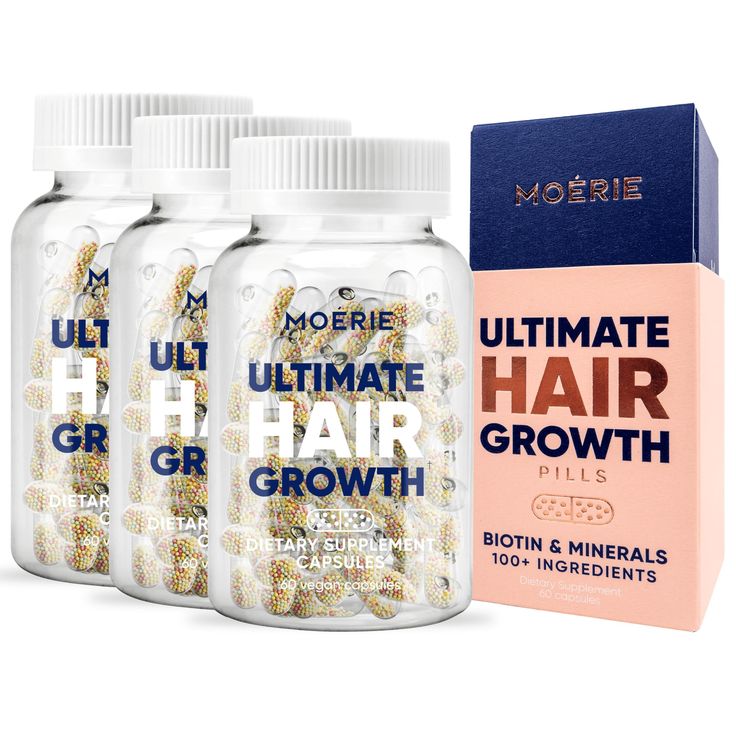 PRICES MAY VARY. WITH BIOTIN & MINERALS - Powered by a strengthening medley of ingredients, Moerie Hair Growth Supplements comprise a proprietary blend of bioactive Biotin, Q10, Fulvic and Hyaluronic Acid, B Vitamins & Minerals to maintain hair follicle health and support hair growth. THICKER, FULLER, HEALTHIER HAIR - Biotin stimulates keratin production, gradually increasing the rate of follicle growth whilst strengthening the hair and adding shine. Take 2 colorful caps of Moerie biotin hair gr For Thicker Hair Growth, Supplements For Hair Growth, Hair Growth Pills, Hair Growth Women, Biotin Hair Growth, Thick Hair Growth, Biotin Hair, Nail Vitamins, Hair Supplements