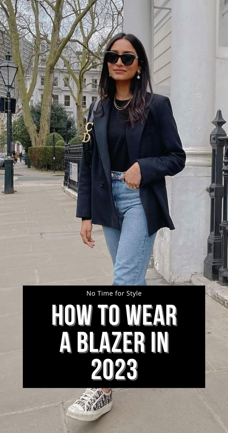 Outfit With A Blazer, Casual Outfits With Black Blazer, Blazer Shirt Outfit Women, Jeans With A Blazer For Women, Black Blazer And Jeans Outfit Women Casual, Ways To Wear A Black Blazer, Blush Blouse Outfit, 2023 Blazer Outfit, Styling Blazers Women Casual