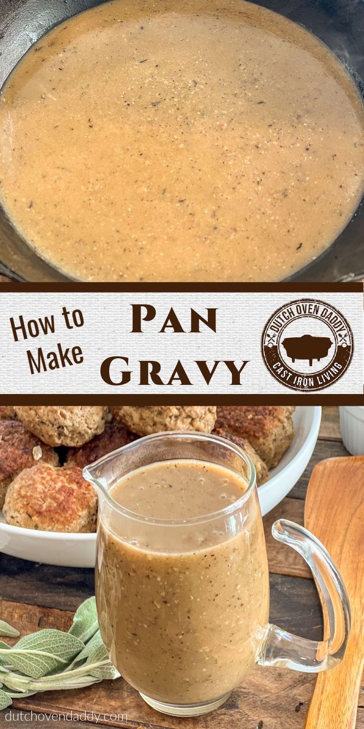 how to make pan gravy in the slow cooker with text overlay