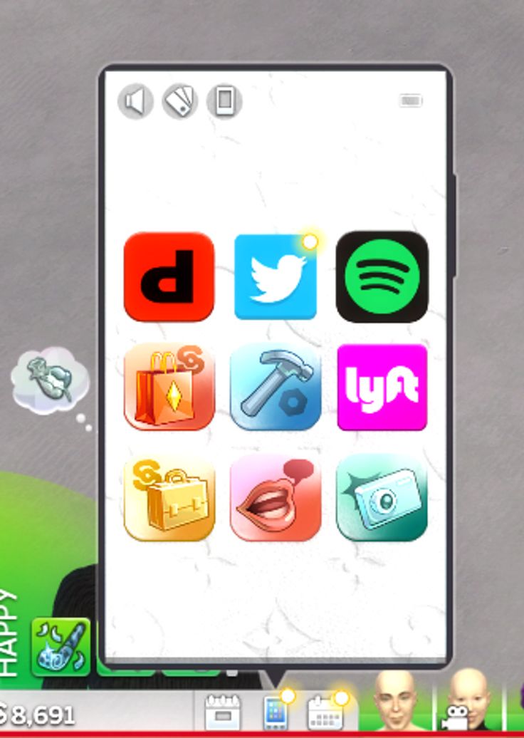 an image of a cell phone with different app icons on it