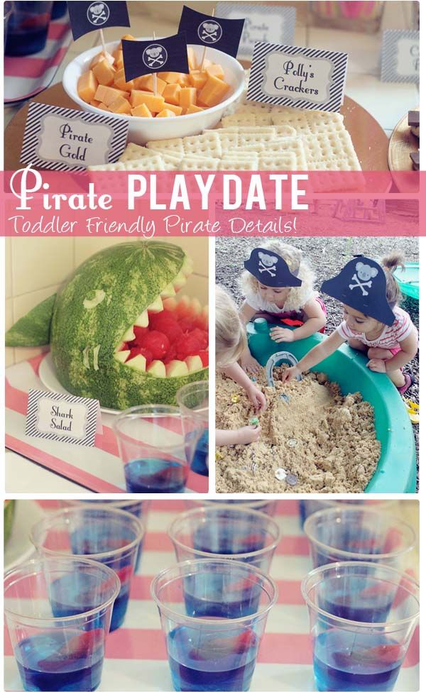 pirate play date with watermelon, sand and other activities for kids to make