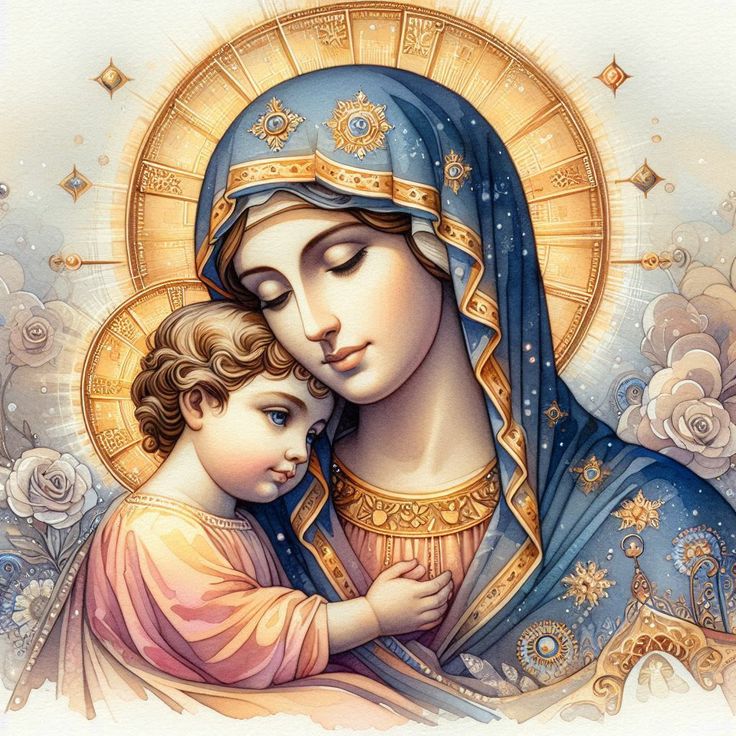 the virgin mary and child jesus