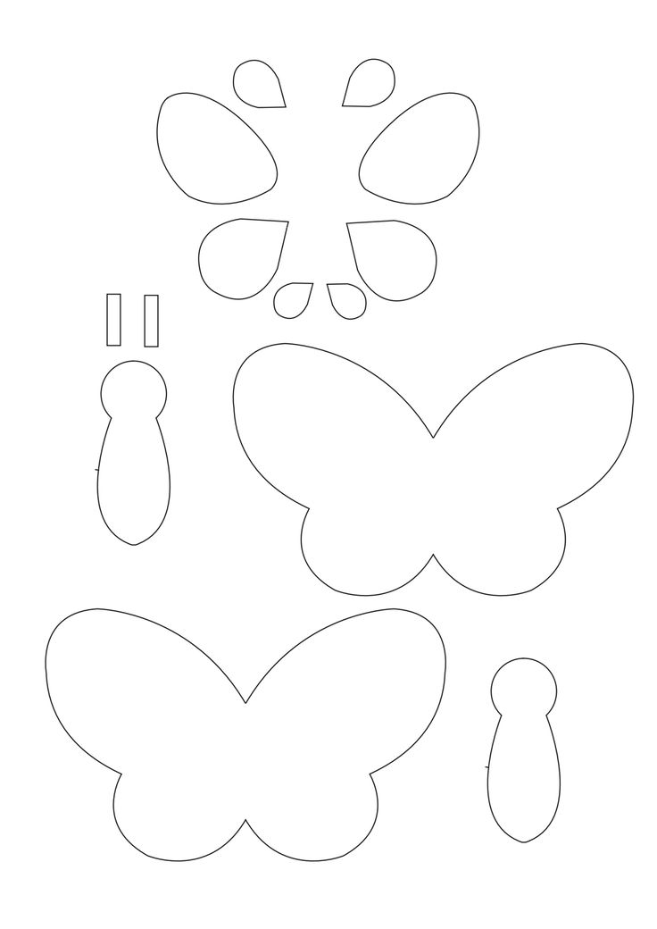 the cut outs are ready to be used for this butterfly craft