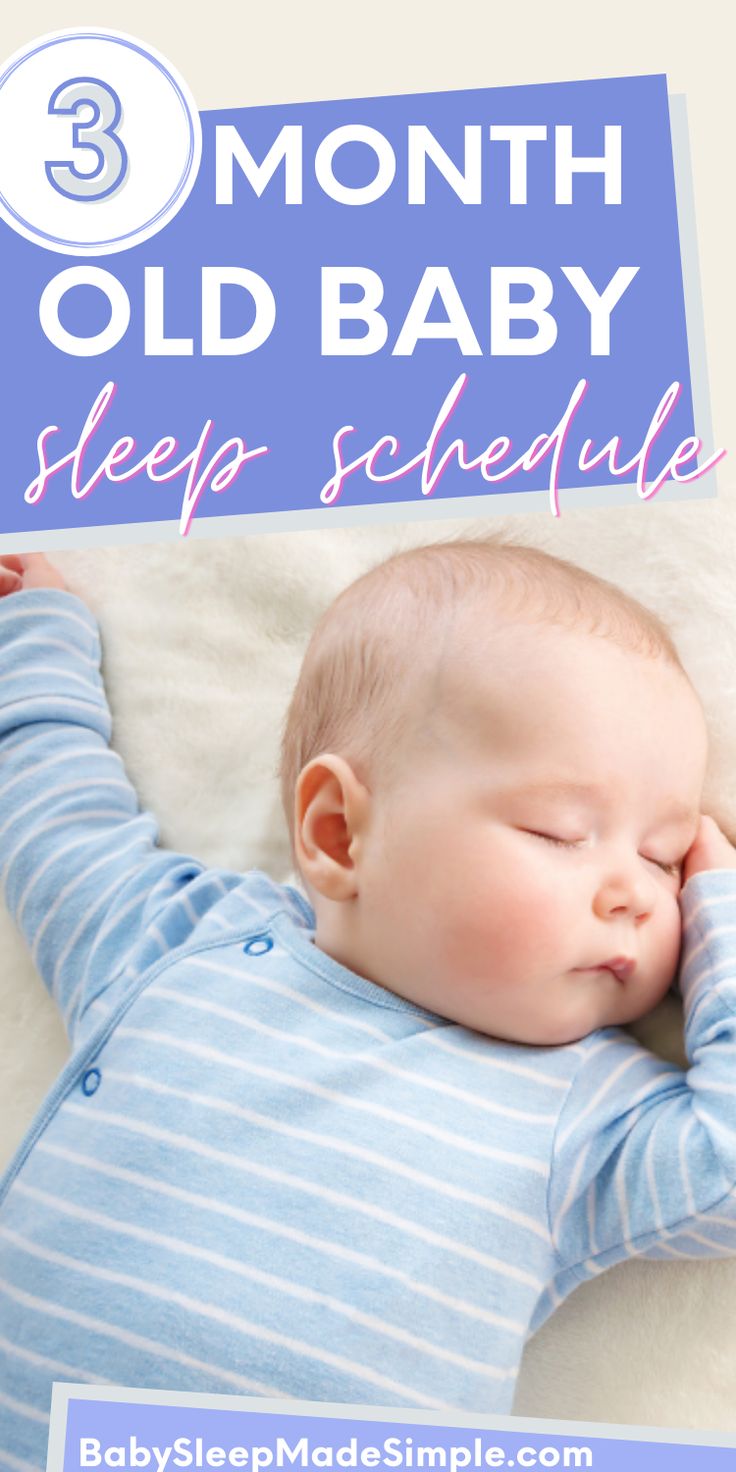 a baby sleeping on top of a blanket with the words 3 month old baby sleep schedule