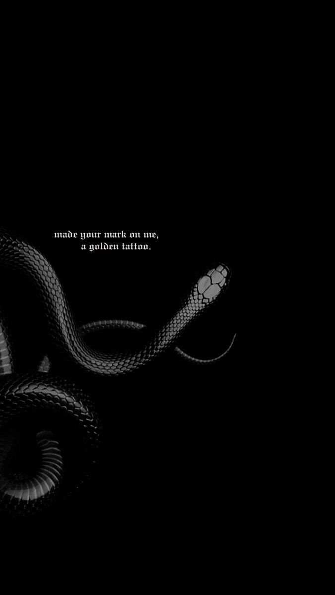 a black and white snake with the words make your mark on it