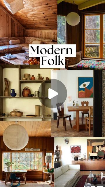 the inside of a cabin with wood paneling and furniture, including couches, chairs, table, bookshelf