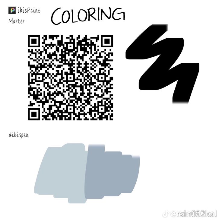 an image of a qr code with the letter m on it and some color swatches