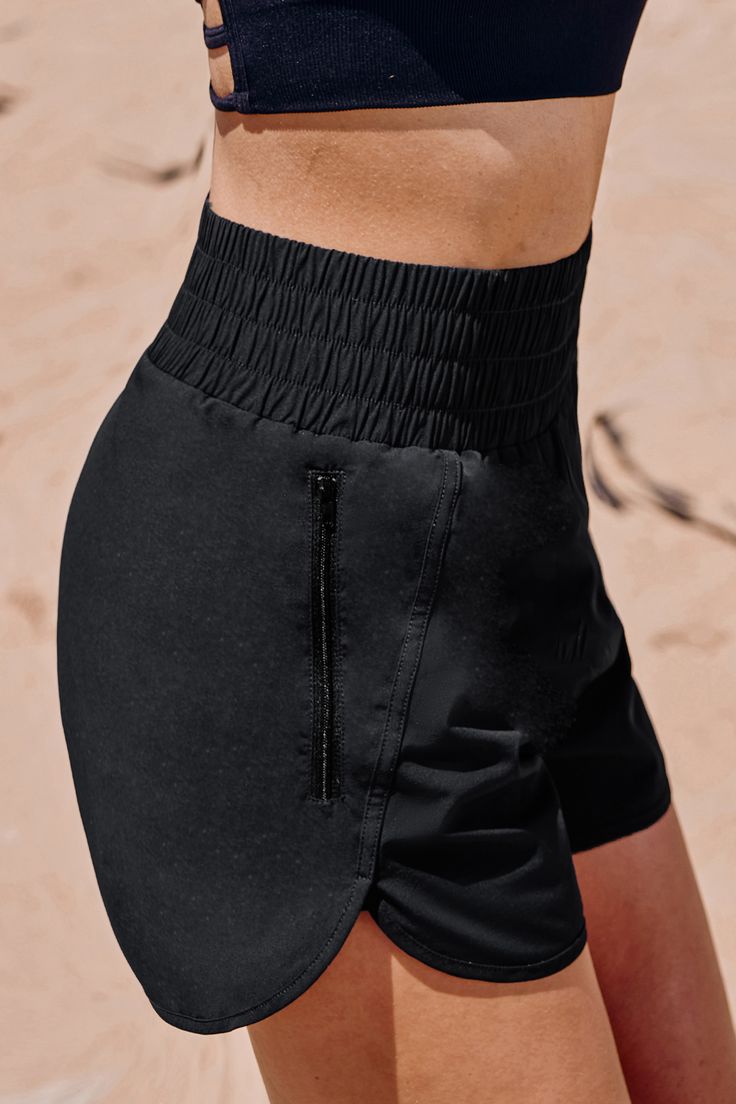 Hit your stride in the Black Running Shorts. Designed for maximum comfort and freedom of movement, these shorts are perfect for both intense workouts and casual runs. Product code: CAA09C4G003AA Features:  Material: 90%POLYAMIDE,10%SPANDEX. Athleisure Gym Bottoms With Functional Drawstring, Athleisure Bottoms With Functional Drawstring For Gym, Black Nylon Yoga Shorts, Outdoor Sportswear With Built-in Shorts, High-waisted Shorts For Training With Elastic Waistband, Functional Yoga Shorts With Elastic Waistband, Sporty Running Bottoms With Built-in Shorts, Sporty Black Athletic Shorts For Yoga, Black Sporty Yoga Shorts