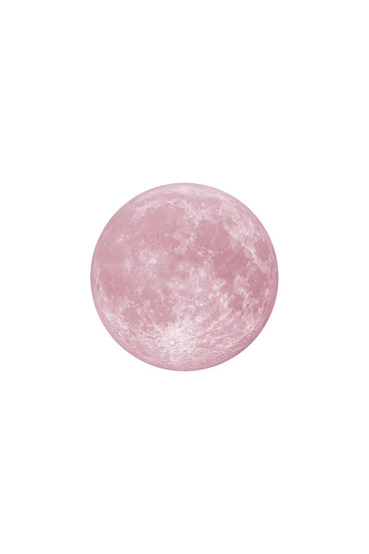 a pink moon is shown against a white background