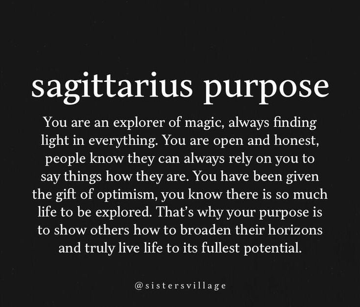 the words sagitarus purpose are written in black and white on a black background