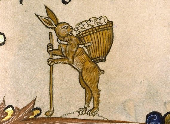 an image of a rabbit holding a basket