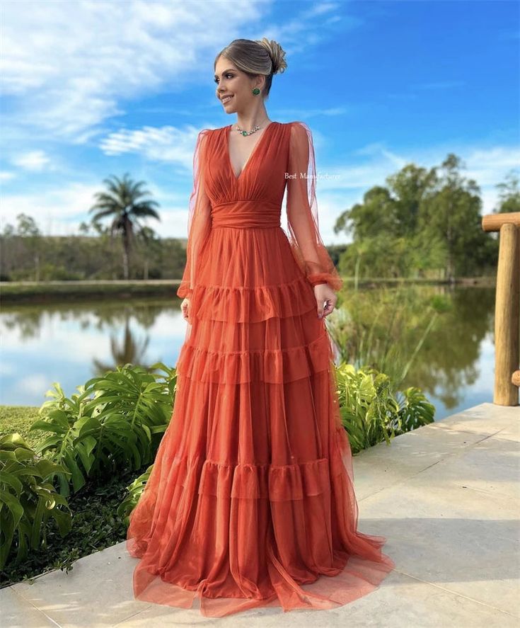 Elegant Gowns, Strapless Prom Dresses, Spaghetti Strap Prom Dress, Prom Dress Stores, Womens Prom Dresses, Dress Woman, A Line Prom Dresses, Rust Dress, Women's Evening Dresses