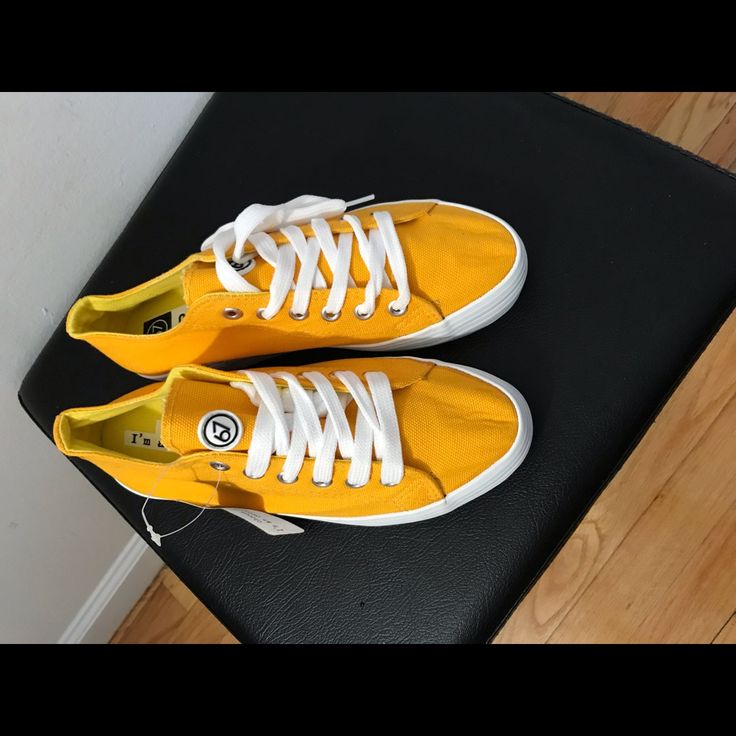 Yellow Canvas (Sneakers) Shoes... Brand New.. Great For Spring Summer. Yellow Casual Platform Sneakers With Rubber Sole, Casual Yellow Platform Sneakers With Rubber Sole, Yellow Casual Skate Shoes, Casual Yellow Platform Sneakers With Vulcanized Sole, Yellow Casual Skate Shoes With Vulcanized Sole, Casual Yellow Skate Shoes With Vulcanized Sole, Casual Yellow Platform Sneakers With Round Toe, Yellow Canvas Low-top Sneakers, Yellow Low-top Textile Sneakers