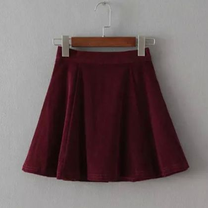 Cotton Mini Skirt With Buttons, Trendy Flared Mini Skirt, Cotton Flared Skirt With Buttons, Trendy Solid Color Flared Skirt, Trendy Solid Knee-length Mini Skirt, Trendy Flared Skirt In Solid Color, Trendy Knee-length Mini Skirt, Trendy Solid Color Knee-length Mini Skirt, Trendy Flared Mini Skirt Solid Color