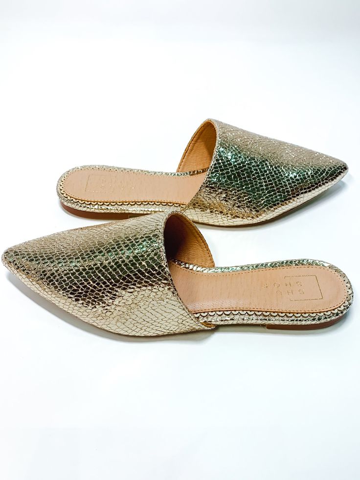 Low-heel Mule Style Shoe In Snakeskin Print. Color: Gold Synthetic Upper Soft Lining Slip-on Fit Almond-shaped Toe Almond Shaped, Snakeskin Print, Free Giveaway, Low Heels, Mule, Snake Skin, Heeled Mules, Jumpsuit Dress, Fashion Shoes