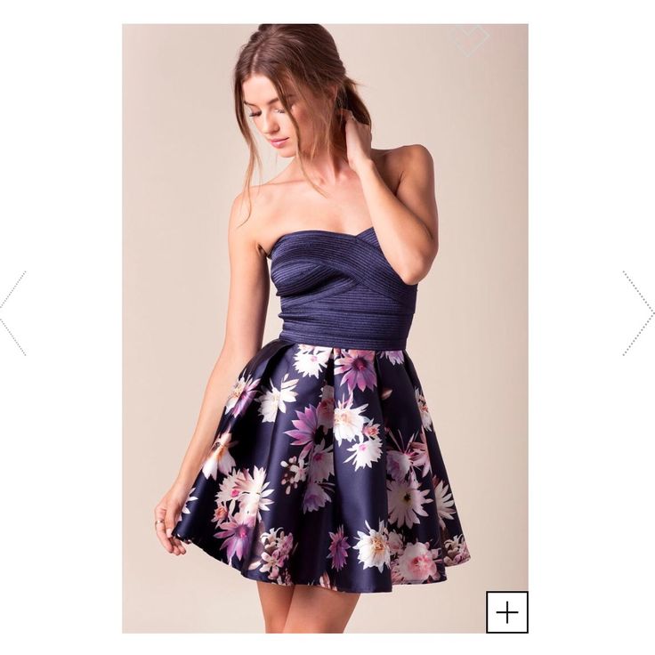 Originally $41.90, Selling For $35 Or Even Lower. Size Medium. New With Tags & Perfect Condition. Fit & Flare. Worn In Pic With Different Flowers Cheaper On Merc Spring Floral Print Strapless Prom Dress, Floral Print Mini Dress For Homecoming, Fitted Floral Print Strapless Dress For Prom, Fitted Floral Print Strapless Prom Dress, Elegant Floral Print Mini Dress For Homecoming, Spring Prom Strapless Dress With Floral Print, Strapless Dress With Fitted Bodice For Spring Homecoming, Spring Prom Strapless Floral Dress, Spring Homecoming Strapless Dress With Fitted Bodice