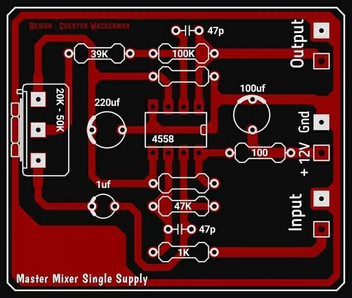 an electronic circuit diagram showing the various components