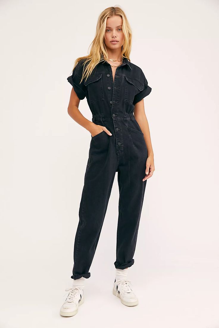 Marci Coverall | Free People Coveralls Women Fashion, Coverall Outfit Women, Utility Jumpsuit Outfit, Marci Coverall, Coverall Outfit, Denim Jumpsuit Outfit, Photographer Outfit, Utility Jumpsuit, Jumpsuit Outfit