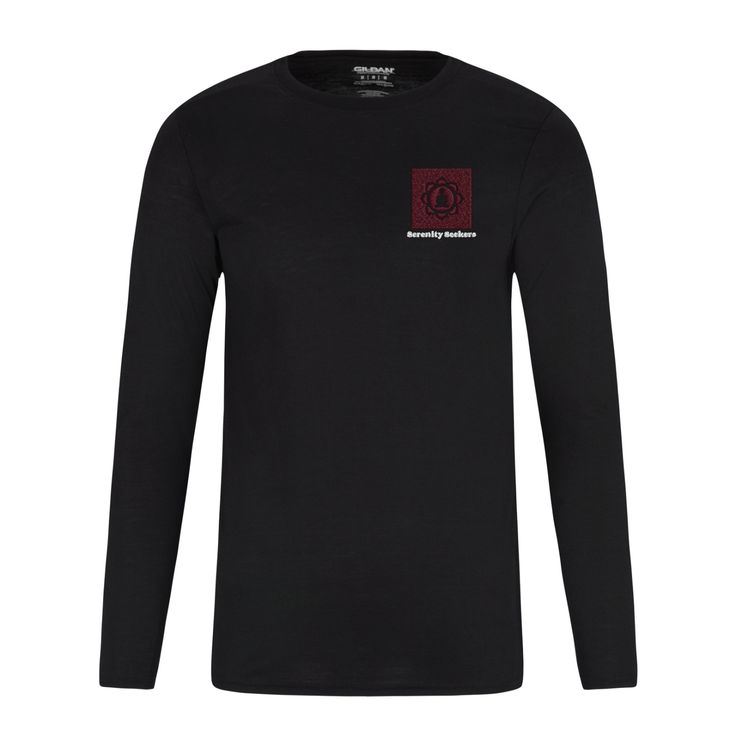 Gildan® Performance Long Sleeve Shirt Graphic Print Tops For Winter Workwear, Long Sleeve Graphic Print T-shirt For Work, Casual Long Sleeve Shirt With Branding, Cotton Long Sleeve Shirt With Branding, Winter Long Sleeve Tops With Branding, Branded Relaxed Fit Long Sleeve Tops, Long Sleeve Tops With Relaxed Fit And Branding, Cloth Bags, Shirt Sleeves