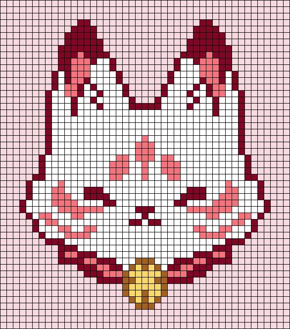 a cross stitch pattern with an image of a cat's face in the middle