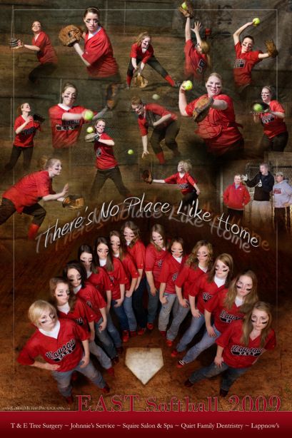 there is no place like home for this team to play in the softball game,