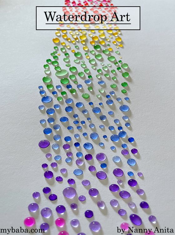 the rainbow water drop art project is an easy and fun activity for kids to do