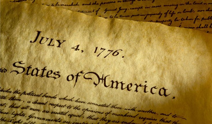 the declaration of the united states of america is pictured in this close up photo taken on july 4, 2012