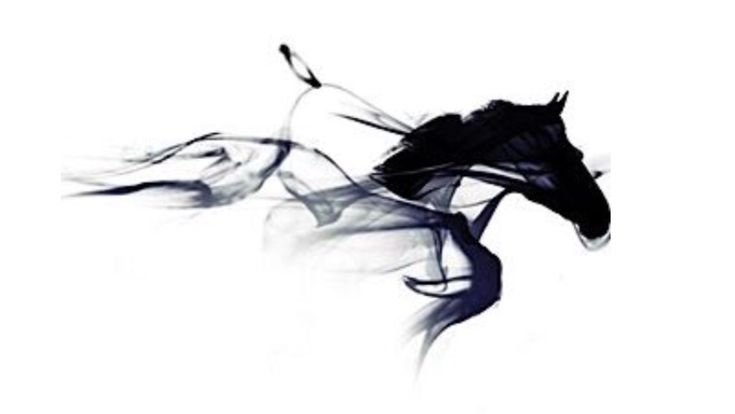 Black Beauty Horse Tattoo, Horse Shadow Tattoo, Black And White Horse Tattoo, Horse Spirit Tattoo, Dark Horse Tattoo Ideas, Abstract Horse Tattoo, Black Stallion Tattoo, Running Horses Tattoo, Spirit The Horse Tattoo