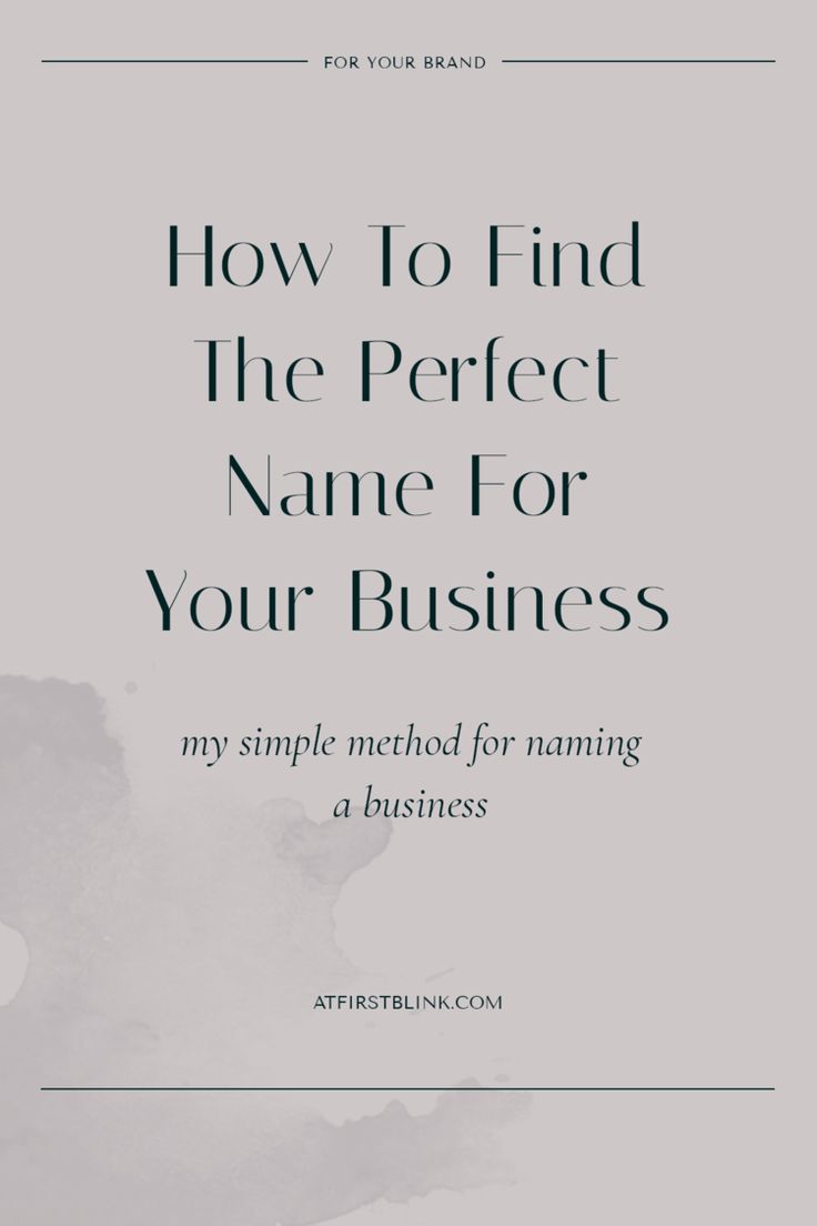 the cover of how to find the perfect name for your business