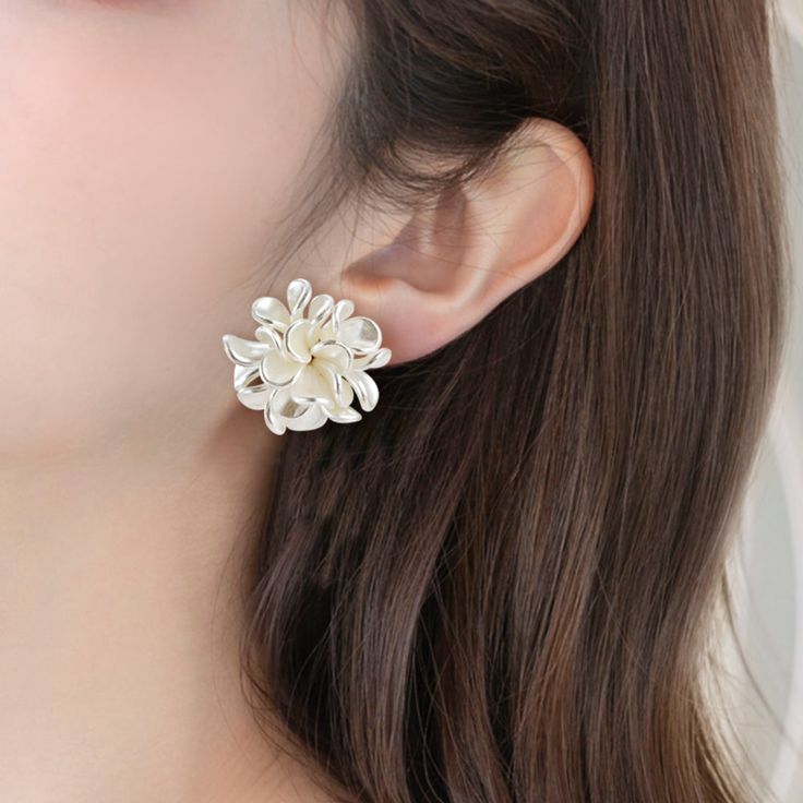 Elevate your timeless elegance and grace style with Flower Pearl Petal Earrings. Delicate light acrylic in a floral design. Style: female Needle: 925 Silver Material:Acrylic's pearl Earring Size: 3*3cm Elegant Flower Shaped Clip-on Earrings For Spring, Elegant Flower-shaped Clip-on Earrings For Spring, Elegant Flower Clip-on Earrings For Spring, Formal White Clip-on Flower Earrings, Elegant Spring Flower Clip-on Earrings, White Clip-on Flower Earrings, White Flower Clip-on Earrings, 3d Flower Shaped Earrings, Pearl White Clip-on Jewelry