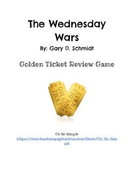 the wednesday wars by gary d schmadt - golden ticket review game