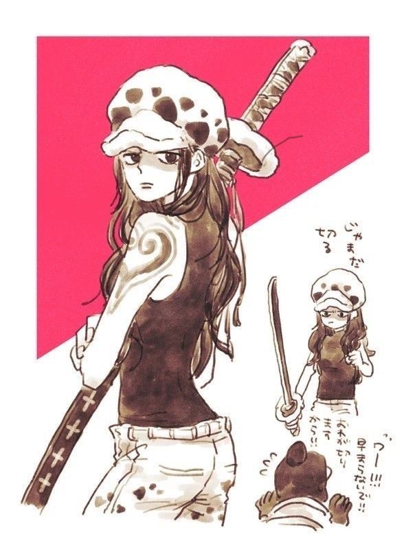 a drawing of a girl holding a baseball bat and wearing a hat with skulls on it