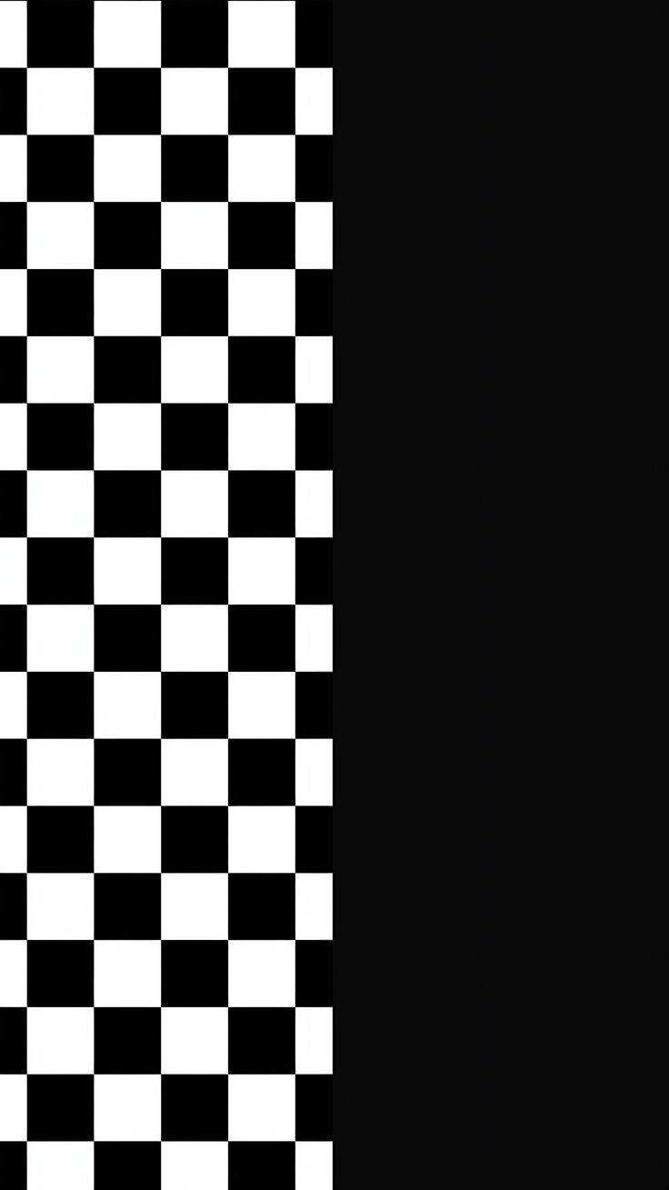 a black and white checkerboard pattern is shown