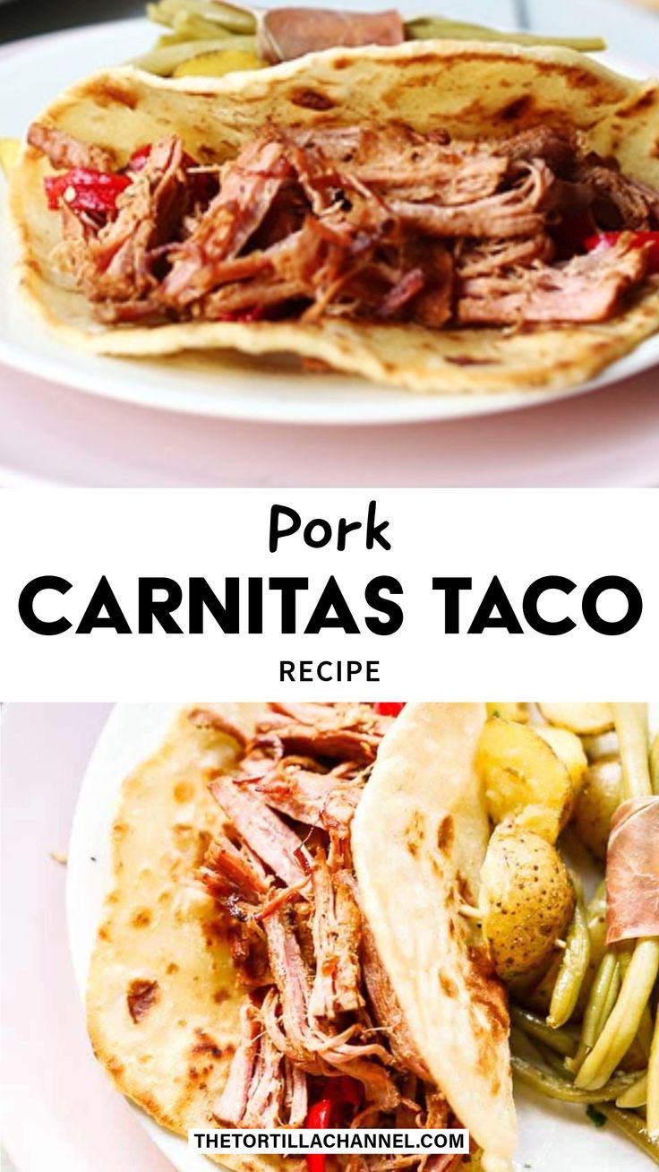 Tacos With Pork Carnitas Authentic Mexican Pork Tacos, Pork Loin Carnitas, Pork Loin Tacos, Pork Tacos Recipes, Pork Soft Tacos, Authentic Pork Carnitas Recipe, Pork For Tacos, Authentic Carnitas, Easy Pork Carnitas