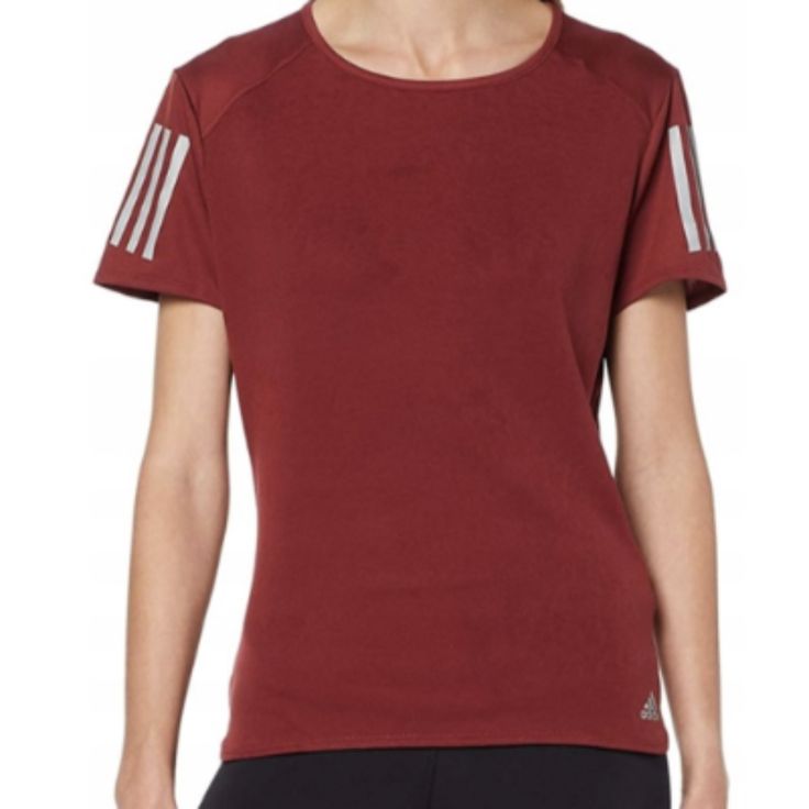 Adidas Rs Ss Tee Burgundy Women Shirt, Extreme And Prolonged Freshness Adidas Rs Ss Tee Shirt In Red Is Perfect For Women Who Seek Great Comfort In Their Training And Competitions. It's Made Of Climalite Fabric That Helps Your Repel Sweat Completely From Your Skin To Maintain Dryness And Freshness In All Your Body, Increasing Your Comfort During All Workout Hours. Adidas Red Short Sleeve T-shirt, Adidas Red Crew Neck T-shirt, Red Adidas Crew Neck T-shirt, Red Adidas Short Sleeve T-shirt, Adidas Red Sporty Top, Red Adidas Sporty Top, Adidas Sporty Short Sleeve Tops, Sporty Red Adidas Top, Adidas Red Short Sleeve Top