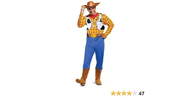 a man dressed as woody from toy story