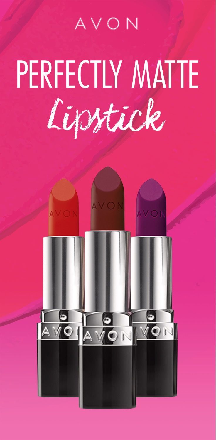 Avon perfectly matte lipstick  www.youravon.com/crystal cordova Avon Matte Lipstick, Avon Marketing, Avon Beauty Boss, Avon Lip, Avon Lipstick, Avon Mark, Avon Sales, Avon Cosmetics, Avon Business