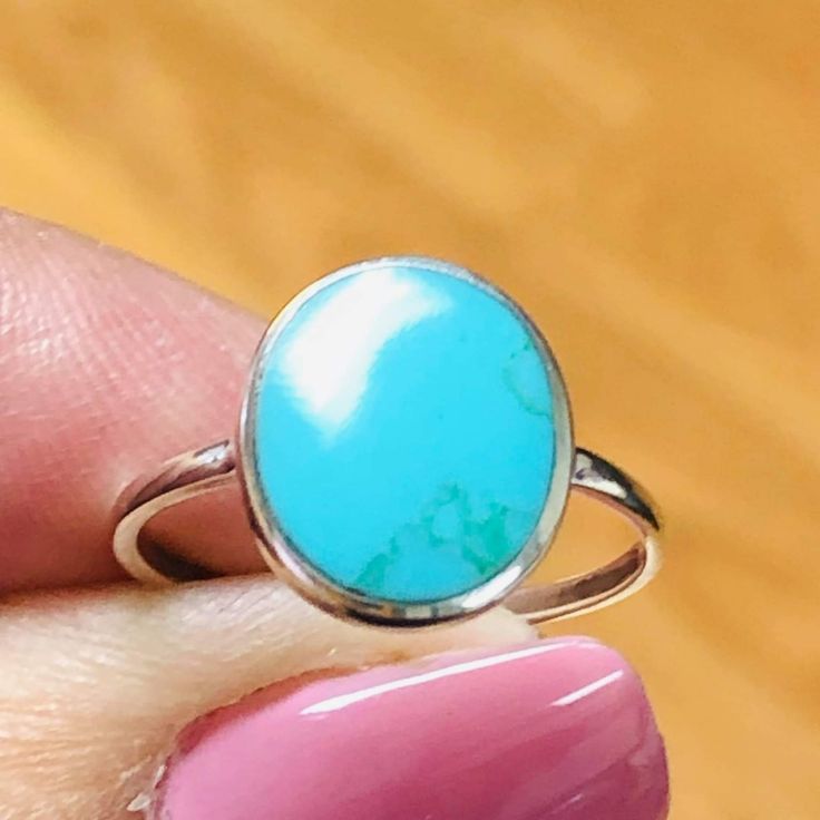 Very Simple Turquoise Classic Round Turquoise Jewelry, Classic Turquoise Oval Cabochon Jewelry, Handmade Classic Turquoise Sterling Silver Ring, Handmade Classic Sterling Silver Turquoise Ring, Oval Nickel-free Blue Turquoise Ring, Elegant Oval Turquoise Ring Nickel Free, Elegant Oval Nickel-free Turquoise Ring, Classic Sterling Silver Turquoise Ring Stamped 925, Classic Sterling Silver Turquoise Ring For Anniversary