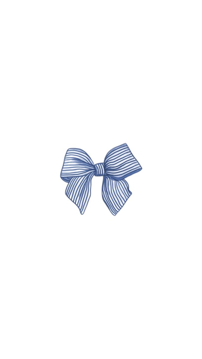 a drawing of a blue bow on a white background