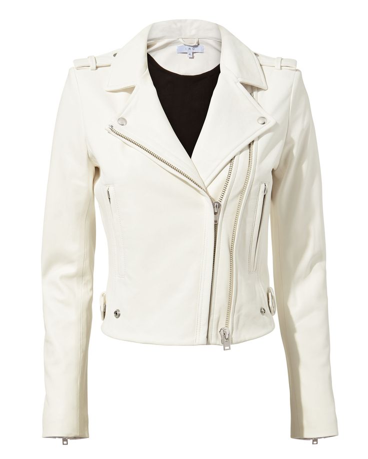 White Jacket Women, Cropped Moto Jacket, Designer Leather Jackets, White Leather Jacket, Biker Jackets, Riders Jacket, Real Leather Jacket, Genuine Leather Jackets, Leather Motorcycle Jacket