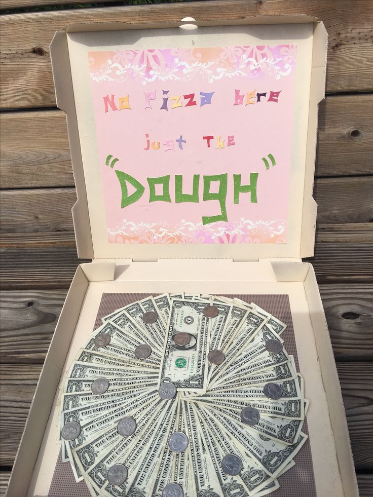 an open box with money in it and the words just the dough written on top