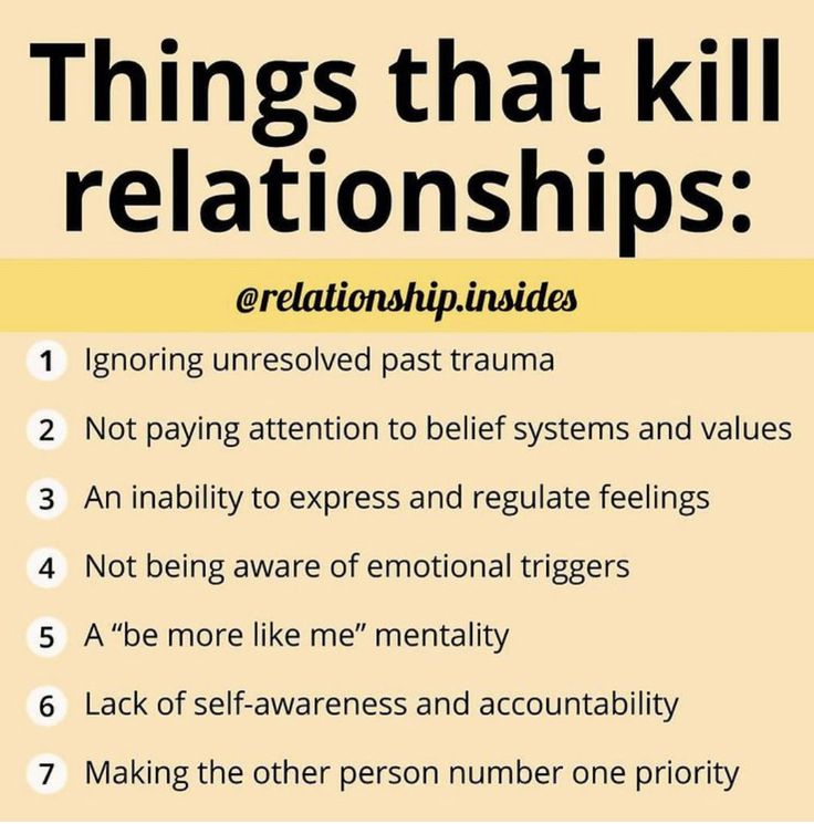 a poster with the words things that kill relationships