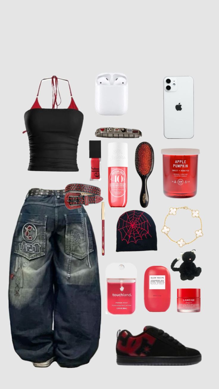 Red Streetwear, Street Style Outfits Casual, Latina Fashion Outfits, Outfit Inspo Casual, Mode Jeans, Trendy Outfits For Teens, Tomboy Style Outfits, Swaggy Outfits, Cute Everyday Outfits