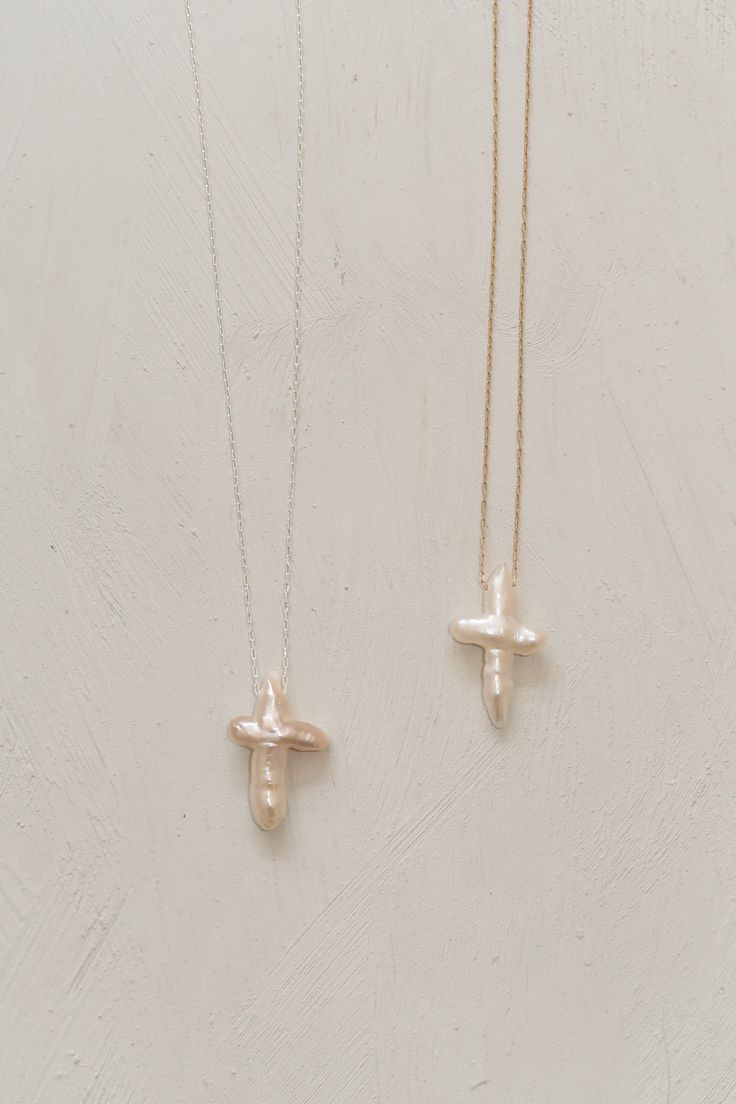 Shop Jewelry – Joiana Jewelry Gold Cross Pearl Necklace, Cross Pearl Necklace, Necklaces Cross, Pearl Cross Necklace, Cross Gold, Jewelry Accessories Ideas, Jewelry Essentials, Small Crosses, Stacked Jewelry