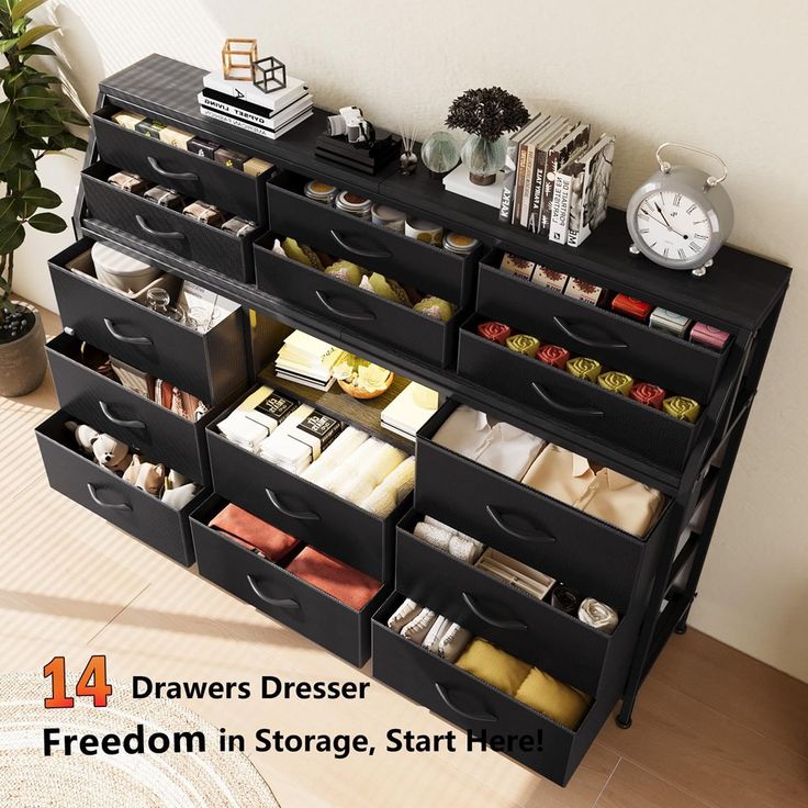 the drawers are organized and ready to be used as storage for your home or office