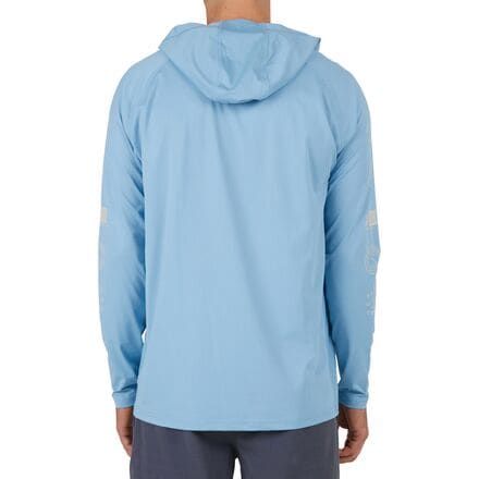 From fishing to hiking, when the weather is hot and sunny, we whip out our Salty Crew Palomar Perforated Hoodie for comfort and style. Featuring a lightweight, polyester fabric, the Palomar Perforated Hoodie is super comfortable, soft, and stretchy, so we stay comfortable. The fabric is super breathable, so we don't get too hot, and UPF50+ sun protection keeps us covered up from the sun's harmful UV rays. The integrated hood covers up our head, and the moisture-wicking properties keep us dry and Blue Moisture-wicking Hoodie For Outdoor, Outdoor Hoodie With Drawstring Hood, Hooded Midweight Windbreaker For Sports, Solid Windbreaker With Drawstring Hood For Outdoor, Midweight Hooded Windbreaker For Sports, Solid Windbreaker With Drawstring Hood For Outdoor Activities, Sports Windbreaker With Functional Drawstring, Sports Windbreaker With Functional Drawstring And Long Sleeves, Sporty Hooded Jacket With Functional Drawstring For Outdoor