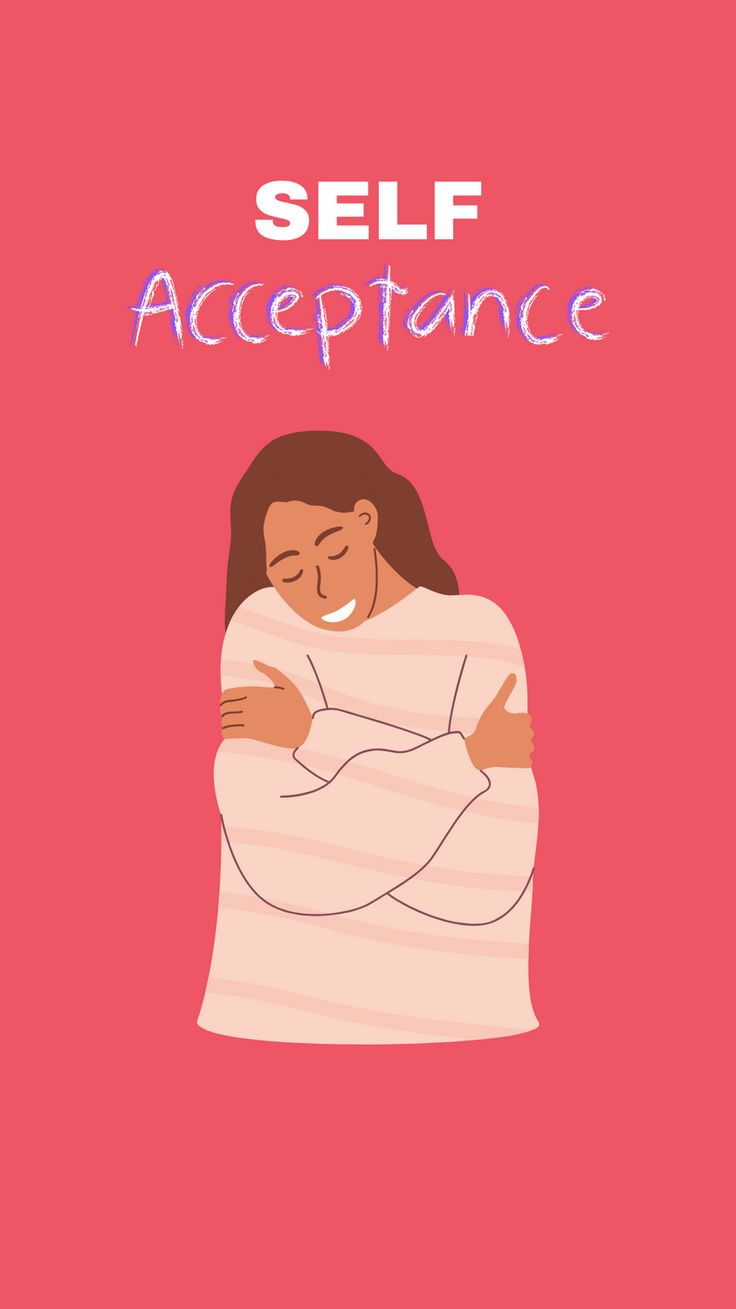 a woman wrapped in a blanket with the words self acceptance