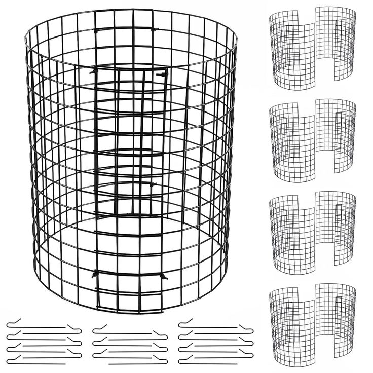 Alphatool 5 Pack Bunny Barricades, 14'' Dia x 14'' H Metal Plant Cages to Keep Animals Out, Plant Protector from Rabbits, Bunnies Proof for Garden Flowers Vegetables Tree Guards, Garden Protection, Plant Cages, Plant Ties, Lawn Equipment, Garden Equipment, Plant Protection, Cable Ties, Iron Material