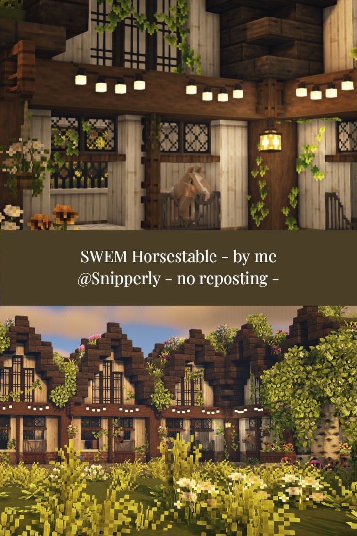 two screens showing different types of houses in the same area, one with flowers on it and